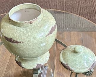 Very Nice Decorative Ginger Jar with Lid.