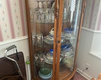Vintage Curved Display Cabinet $ 190.00