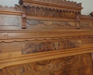 Details on headboard of Eastlake-type bed 