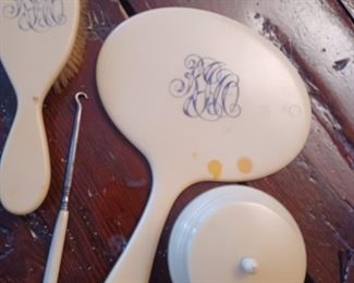 4-piece celluloid dresser set