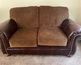 $300 - Love seat (measurements: 69" x 40" x 38" to the top of the back)