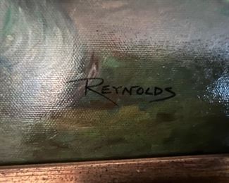 22. Portrait of Girl w/ Dog Signed Reynolds (28" x 32")