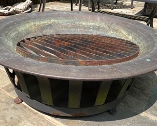 58. Frontgate Brass Fire Pit (40")