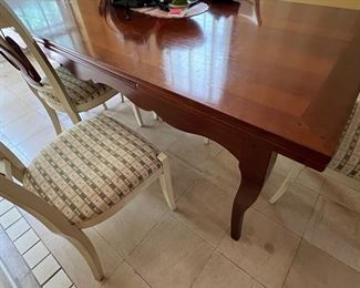 48. Country French Expandable Dining Table (38.5" x 76" x 32")
