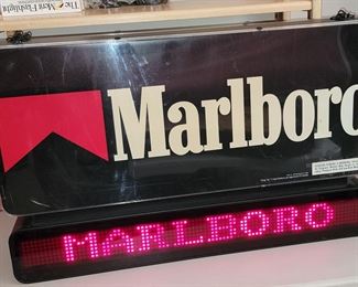 Marlboro lighted scrolling sign (can program different scrolling messages)