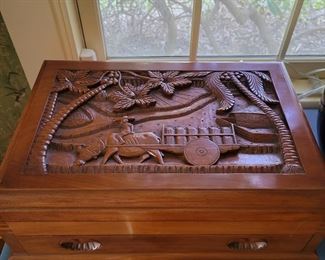 carved wooden jewelry box