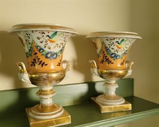 french guilded urns