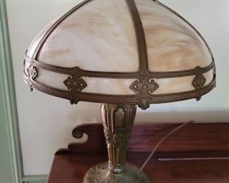 slag glass lamp
