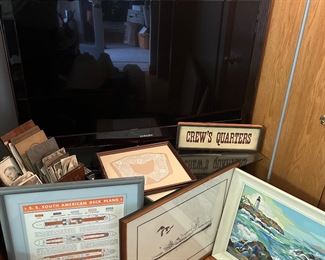 framed deck plan of the S.S. South America