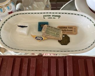Eastern Steamship lines dinnerware , tashmoo ticket and Boblo Boat 