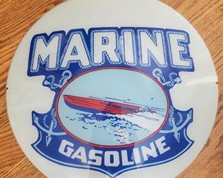 Marine Gasoline porcelain sign 