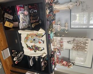 Jewelry jewelry and more! Plus the great black sideboard 