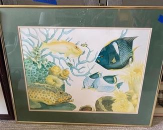 Signed Lithograph of fish 