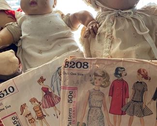 Vintage Doll pattern clothing 
