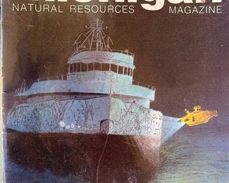 Article about the Edmund Fitzgerald and Jim Clary going in the sub to get the photographs for the artist proof series that we have at the sale/ 7 black and white and 7 color 