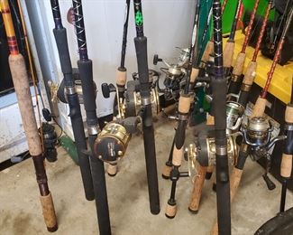 fishing poles galore 