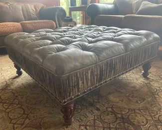 Leather Coffee Table by Carol Hicks Bolton for EJ Victor.  36" square.   $1,800 