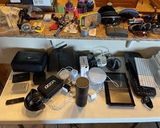 keyboard, Alexa, glasses, batteries, samsung tablet