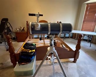 Telescope, king bed frame, ab cruncher