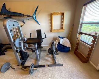 Marlin, gun racks, workout equipment