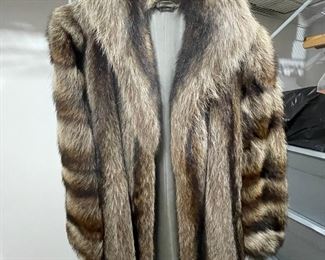 Racoon fur coat