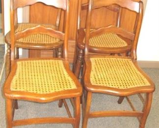 Caned seat chairs 4 