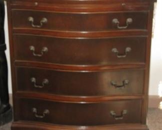 Four drawer mahogany chest