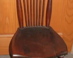 Turned spindle antique desk chair