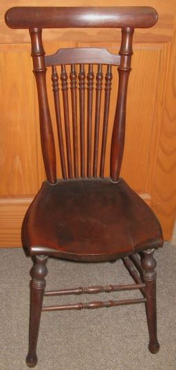 Turned spindle antique desk chair
