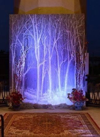 QTY: 2- 10' T x 4' W Hand painted panels- Come from Fox TV Show Sleepy Hollow- Large Wall Art or Backdrop