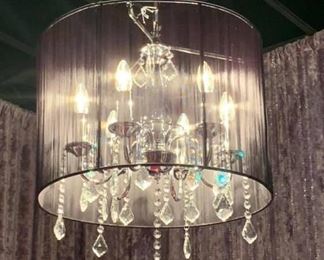 Black and Crystal Chandelier- 10 available- used once- in box