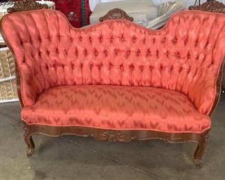 Pink Victorian Settee