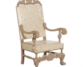 Baroque Style Throne Chair- Vintage