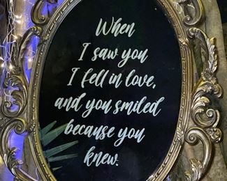 Vintage Mirror- with Shakespear Saying