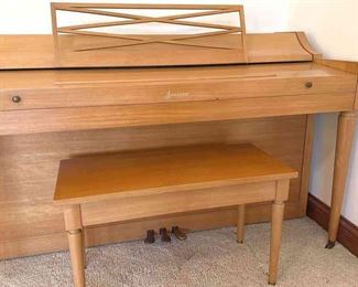 Acrosonic By Baldwin Blonde Wood Piano And Matching Bench