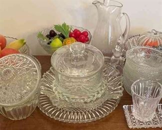 Decorative Glass Variety Serving Trays, Bowls, Coasters, And More