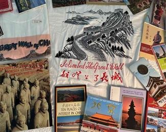 Souvenirs From China 2 Vintage T Shirts, Books, Post Cards And Brochures