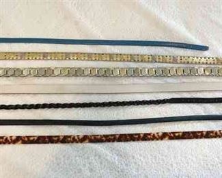 Vintage Belt Collection Brass Square Dancing Buckle, Tortoiseshell Belt,  More