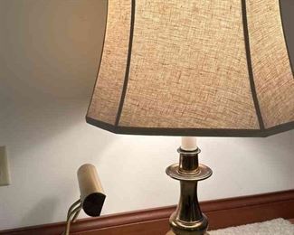 Vintage Stiffel Heavy Brass Lamp 8x39 And Small Underwriters Laboratory Brass Lamp