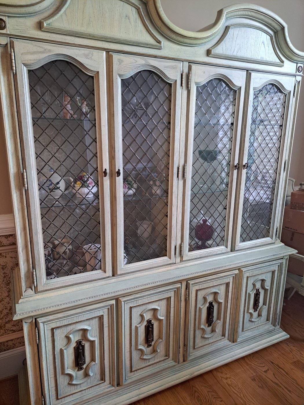 Vintage China Cabinet (with matching Dining Table, Chairs & Server) by Stanley 