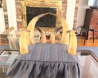 Unique small horn chair