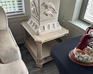 2 dolphin end tables