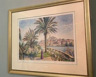Les Jardins de Cannes--H. Claude Pissarro 1968; 29 1/4 x 39 1/2