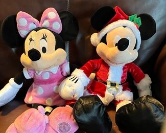 Who doesn’t love Disney characters? Here is Minnie. In her super cute dress. And Mickey ready for Christmas.