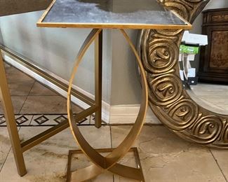 Contemporary mirrored top accessorie table