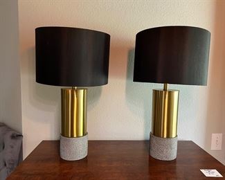 Contemporary lamps with silk shades NEW not used!