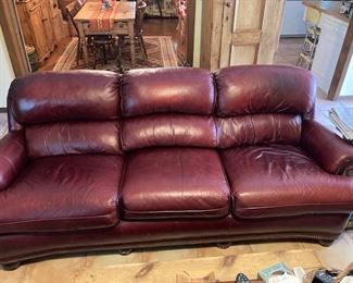 Comfortable and well maintained leather sofa