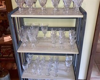 Beautiful vintage glassware - mostly Waterford, a few pieces of Baccarat