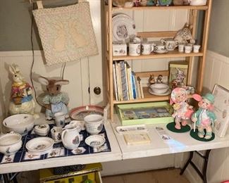 The rabbit corner - lots of Beatrix Potter items
