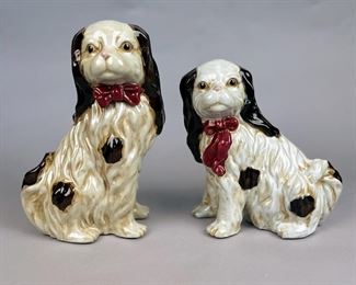 Two Reproduction Staffordshire Dogs, C. Late 20th Century